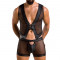 Комплект чоловічої білизни на шнурівці Passion 053 SET WILLIAM XXL/XXXL Black, жилет, боксери