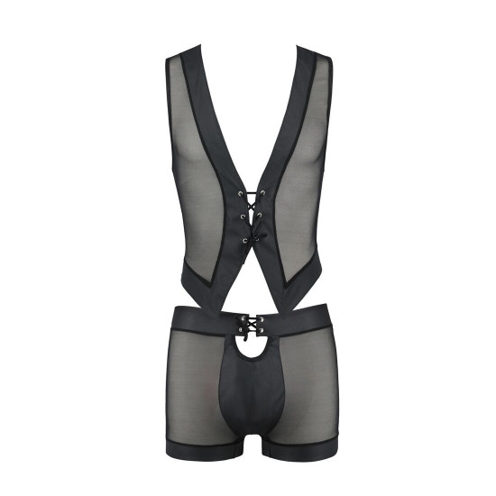 Комплект чоловічої білизни на шнурівці Passion 053 Set William XXL/XXXL Black, жилет, боксери Комплект чоловічої білизни на шнурівці Passion 053 Set William XXL/XXXL Black, жилет, боксери
