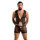 Комплект чоловічої білизни на шнурівці Passion 053 Set William XXL/XXXL Black, жилет, боксери Комплект чоловічої білизни на шнурівці Passion 053 Set William XXL/XXXL Black, жилет, боксери