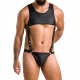 Чоловіче шкіряне боді Passion 056 Adam XXL/XXXL Black, заклепки Чоловіче шкіряне боді Passion 056 Adam XXL/XXXL Black, заклепки