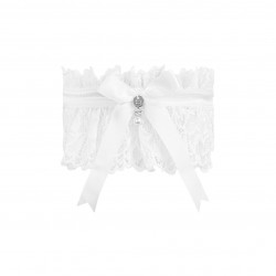 Ажурна підв’язка Obsessive Amor Blanco garter, white