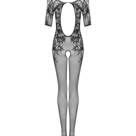 Сітчастий бодістокінг з квітковим малюнком Obsessive Bodystocking F238 S/M/L, black, з доступом, імі Сітчастий бодістокінг з квітковим малюнком Obsessive Bodystocking F238 S/M/L, black, з доступом, імі