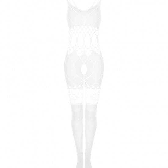 Сітчастий бодістокінг з імітацією топа та шортів Obsessive Bodystocking G330 S/M/L, white, з доступо Сітчастий бодістокінг з імітацією топа та шортів Obsessive Bodystocking G330 S/M/L, white, з доступо
