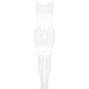 Сітчастий бодістокінг з імітацією топа та шортів Obsessive Bodystocking G330 S/M/L, white, з доступо Сітчастий бодістокінг з імітацією топа та шортів Obsessive Bodystocking G330 S/M/L, white, з доступо