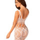 Сітчастий бодістокінг з імітацією топа та шортів Obsessive Bodystocking G330 S/M/L, white, з доступо Сітчастий бодістокінг з імітацією топа та шортів Obsessive Bodystocking G330 S/M/L, white, з доступо