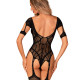 Нейлоновий бодістокінг з імітацією гартер Obsessive Bodystocking G334 S/M/L, black, з доступом Нейлоновий бодістокінг з імітацією гартер Obsessive Bodystocking G334 S/M/L, black, з доступом