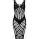 Напівпрозора сукня міді Obsessive D609 dress S/M/L, black Напівпрозора сукня міді Obsessive D609 dress S/M/L, black