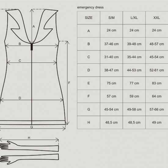 Еротичний костюм медсестри Obsessive Emergency dress S/M, white, сукня, стринги, рукавички, чепчик, Еротичний костюм медсестри Obsessive Emergency dress S/M, white, сукня, стринги, рукавички, чепчик,