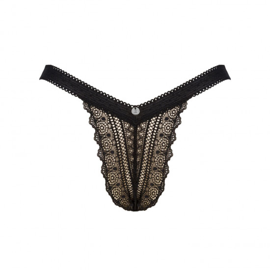 Мереживні трусики із заниженою талією Obsessive Estiqua panties XS/S, black Мереживні трусики із заниженою талією Obsessive Estiqua panties XS/S, black