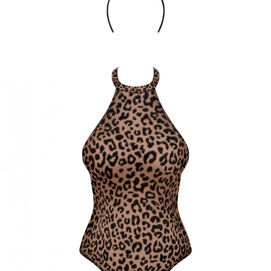 Еротичний костюм леопарда Obsessive Leocatia teddy S/M, боді, обруч з вушками Еротичний костюм леопарда Obsessive Leocatia teddy S/M, боді, обруч з вушками