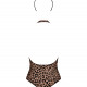 Еротичний костюм леопарда Obsessive Leocatia teddy S/M, боді, обруч з вушками Еротичний костюм леопарда Obsessive Leocatia teddy S/M, боді, обруч з вушками