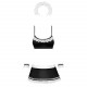 Атласний еротичний костюм покоївки Obsessive Maid set S/M, black, топ, спідниця, стринги, манжети, о Атласний еротичний костюм покоївки Obsessive Maid set S/M, black, топ, спідниця, стринги, манжети, о
