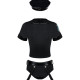 Еротичний костюм поліцейського Obsessive Police set S/M, black, топ, шорти, кепка, пояс, портупея Еротичний костюм поліцейського Obsessive Police set S/M, black, топ, шорти, кепка, пояс, портупея