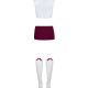 Еротичний костюм студентки Obsessive Student 4 pcs costume L/XL, топ, спідниця, стринги, гольфи Еротичний костюм студентки Obsessive Student 4 pcs costume L/XL, топ, спідниця, стринги, гольфи