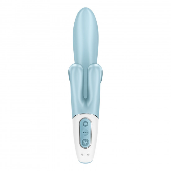 Вібратор-кролик Satisfyer Touch Me Blue, подвійний відросток, 3 потужні мотори Вібратор-кролик Satisfyer Touch Me Blue, подвійний відросток, 3 потужні мотори