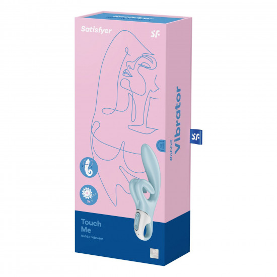 Вібратор-кролик Satisfyer Touch Me Blue, подвійний відросток, 3 потужні мотори Вібратор-кролик Satisfyer Touch Me Blue, подвійний відросток, 3 потужні мотори