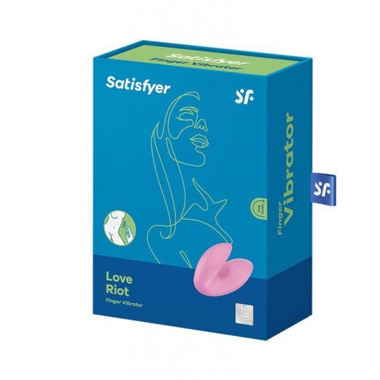 Вібратор на палець Satisfyer Love Riot Pink, 12 варіантів використання Вібратор на палець Satisfyer Love Riot Pink, 12 варіантів використання