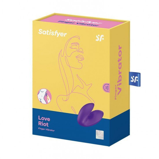 Вібратор на палець Satisfyer Love Riot Purple, 12 варіантів використання Вібратор на палець Satisfyer Love Riot Purple, 12 варіантів використання