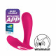 Смарт-вібратор у трусики Satisfyer Top Secret Pink вагінально-кліторальний, 2 мотори Смарт-вібратор у трусики Satisfyer Top Secret Pink вагінально-кліторальний, 2 мотори