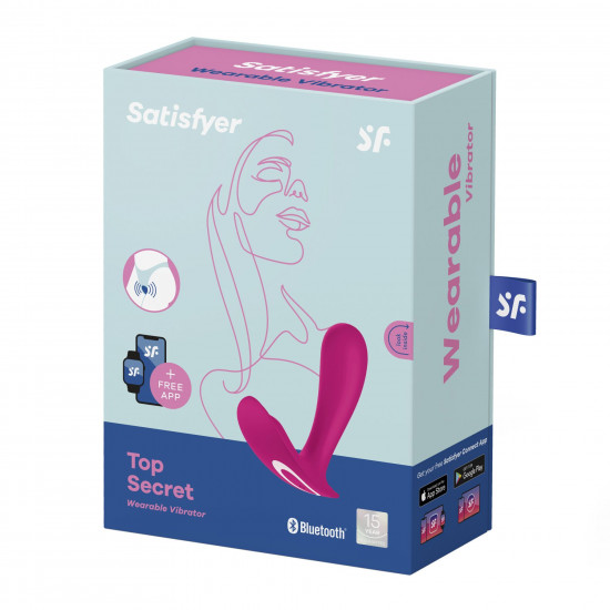 Смарт-вібратор у трусики Satisfyer Top Secret Pink вагінально-кліторальний, 2 мотори Смарт-вібратор у трусики Satisfyer Top Secret Pink вагінально-кліторальний, 2 мотори