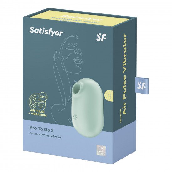 Вакуумний стимулятор із вібрацією Satisfyer Pro To Go 2 Mint Вакуумний стимулятор із вібрацією Satisfyer Pro To Go 2 Mint