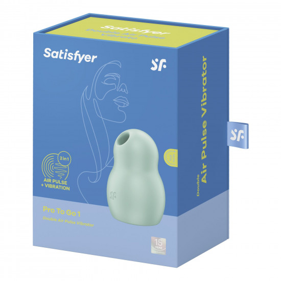 Вакуумний стимулятор з вібрацією Satisfyer Pro To Go 1 Mint Вакуумний стимулятор з вібрацією Satisfyer Pro To Go 1 Mint