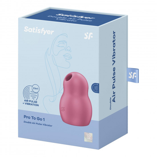 Вакуумний стимулятор з вібрацією Satisfyer Pro To Go 1 Red Вакуумний стимулятор з вібрацією Satisfyer Pro To Go 1 Red