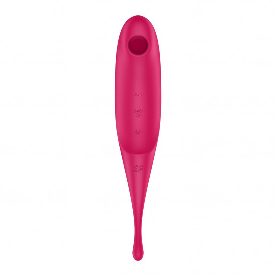 Вібратор для клітора з вакуумною стимуляцією Satisfyer Twirling Pro Red Вібратор для клітора з вакуумною стимуляцією Satisfyer Twirling Pro Red