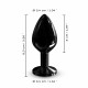 Металева анальна пробка з кристалом Dorcel Diamond Plug Black M Металева анальна пробка з кристалом Dorcel Diamond Plug Black M