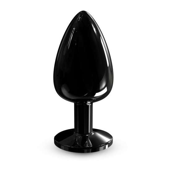Металева анальна пробка з кристалом Dorcel Diamond Plug Black L Металева анальна пробка з кристалом Dorcel Diamond Plug Black L