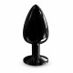 Металева анальна пробка з кристалом Dorcel Diamond Plug Black L Металева анальна пробка з кристалом Dorcel Diamond Plug Black L