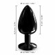 Металева анальна пробка з кристалом Dorcel Diamond Plug Black L Металева анальна пробка з кристалом Dorcel Diamond Plug Black L