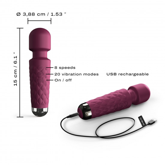 Мінівібромасажер Dorcel Wand Mini Wanderful Plum Мінівібромасажер Dorcel Wand Mini Wanderful Plum