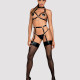 Портупея на груди Obsessive A740 harness black O/S, штучна шкіра Портупея на груди Obsessive A740 harness black O/S, штучна шкіра