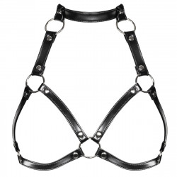 (SALE) Портупея на груди Obsessive A740 harness black O/S, штучна шкіра