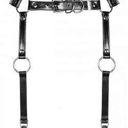 (SALE) Гартери Obsessive A741 garter belt black O/S, штучна шкіра