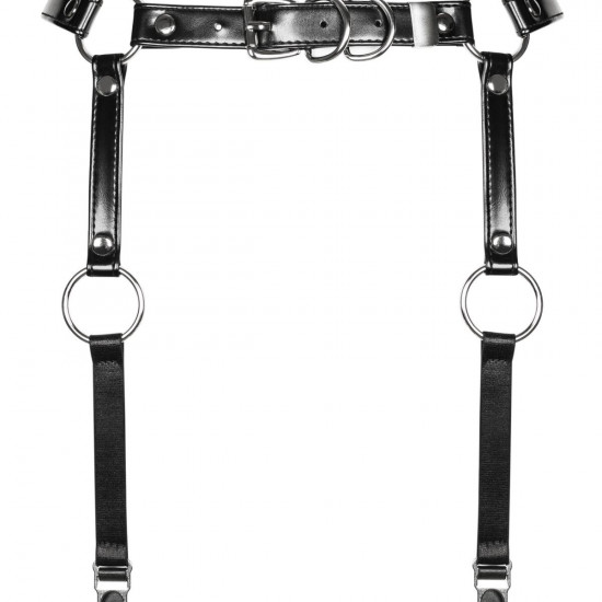 Гартери Obsessive A741 garter belt black O/S, штучна шкіра Гартери Obsessive A741 garter belt black O/S, штучна шкіра