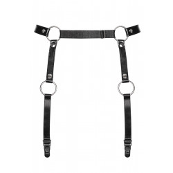 (SALE) Гартери Obsessive A741 garter belt black O/S, штучна шкіра