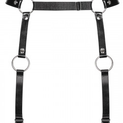 (SALE) Гартери Obsessive A741 garter belt black O/S, штучна шкіра