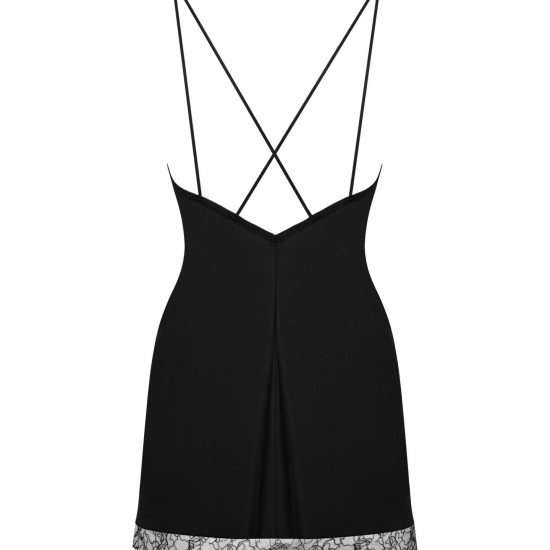 Сорочка та трусики Obsessive Bella Rou chemise & thong M/L Сорочка та трусики Obsessive Bella Rou chemise & thong M/L