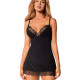 Сорочка та трусики Obsessive Bella Rou chemise & thong XL/2X Сорочка та трусики Obsessive Bella Rou chemise & thong XL/2X