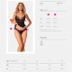 Топ та трусики Obsessive Bella Rou top & panties XS/S, топ, трусики Топ та трусики Obsessive Bella Rou top & panties XS/S, топ, трусики