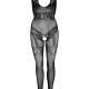 Leg Avenue Rhinestone Lace and Net Bodystocking OS Black Leg Avenue Rhinestone Lace and Net Bodystocking OS Black