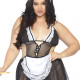 Костюм покоївки Leg Avenue Fantasy French Maid XL/XXL, сукня, трусики, пов’язка Костюм покоївки Leg Avenue Fantasy French Maid XL/XXL, сукня, трусики, пов’язка