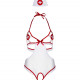 Костюм медсестри Leg Avenue Naughty Nurse, one size, боді та шапочка Костюм медсестри Leg Avenue Naughty Nurse, one size, боді та шапочка