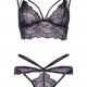 Еротичний комплект зі стрепами та стразами Leg Avenue Ready Or Not L Black, бра + стрінги Еротичний комплект зі стрепами та стразами Leg Avenue Ready Or Not L Black, бра + стрінги