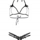 Leg Avenue Open cup bra and pearl panty OS Black