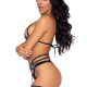 Leg Avenue Rhinestone garter strapps OS Black Leg Avenue Rhinestone garter strapps OS Black