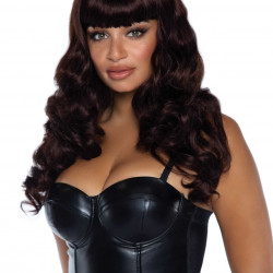 Хвиляста перука Leg Avenue Misfit Long Wavy Wig Brown, довга, реалістичний вигляд, 61 см