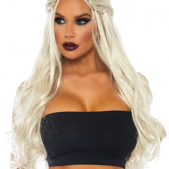 Перука Дейєнеріс Таргарієн Leg Avenue Braided long wavy wig Blond, платинова, довжина 81 см Перука Дейєнеріс Таргарієн Leg Avenue Braided long wavy wig Blond, платинова, довжина 81 см